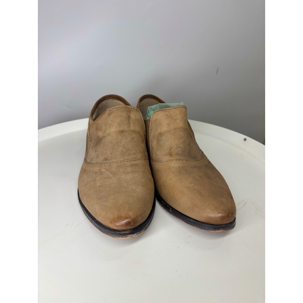 Free‎ People Womens Tan Leather Pointed Toe Slip On Loafers Flats Size 39.5